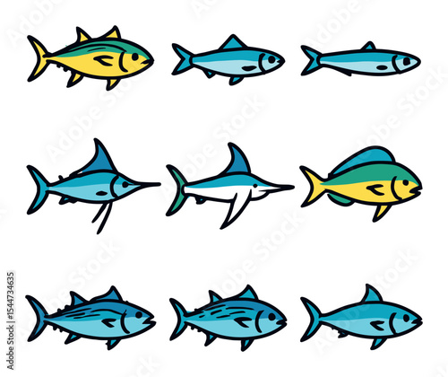 Pelagic Fish Icons