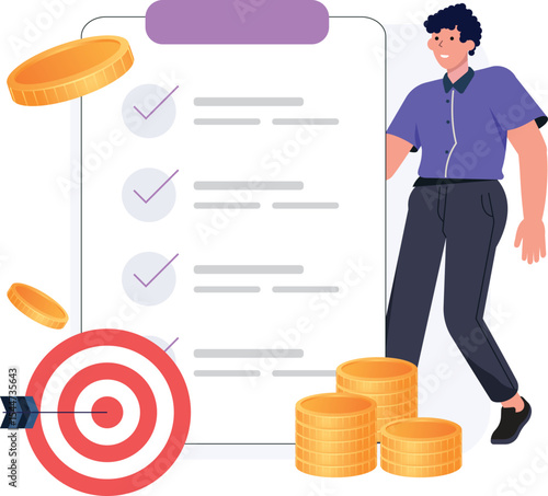 Concept of finance business. Businessmen investors earn, take profit from investment on dollar market. 