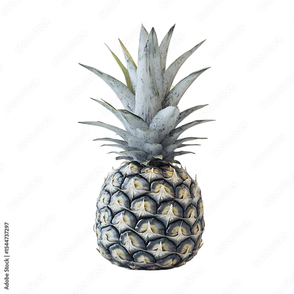 Fototapeta premium Stunning Silver Pineapple Tropical Fruit Photography