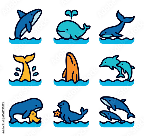 Marine Mammal Icon Behaviors