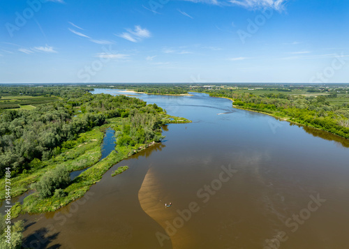 Vistula River near the village of Borki, Masovia, Poland
