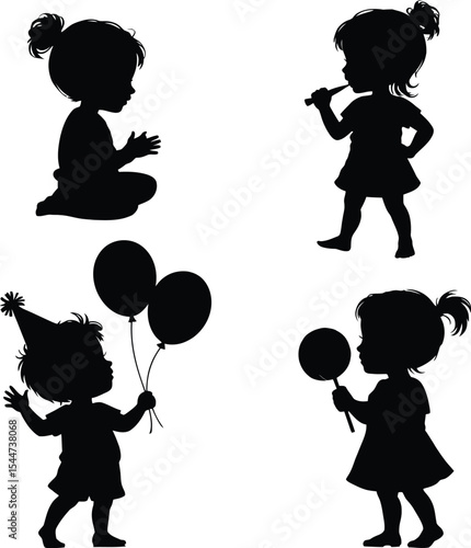 Illustration set boy and gril against a light beige background.
