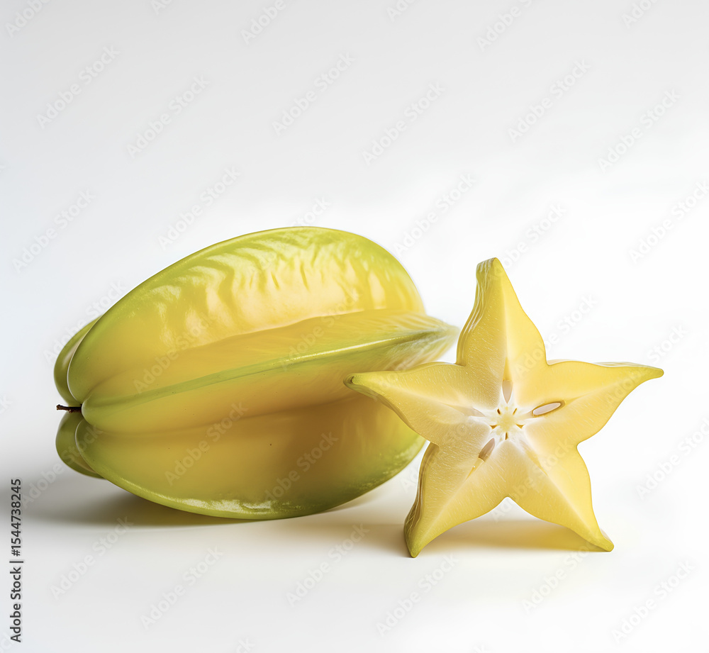Fototapeta premium Juicy Star Fruit A Vibrant Tropical Delight