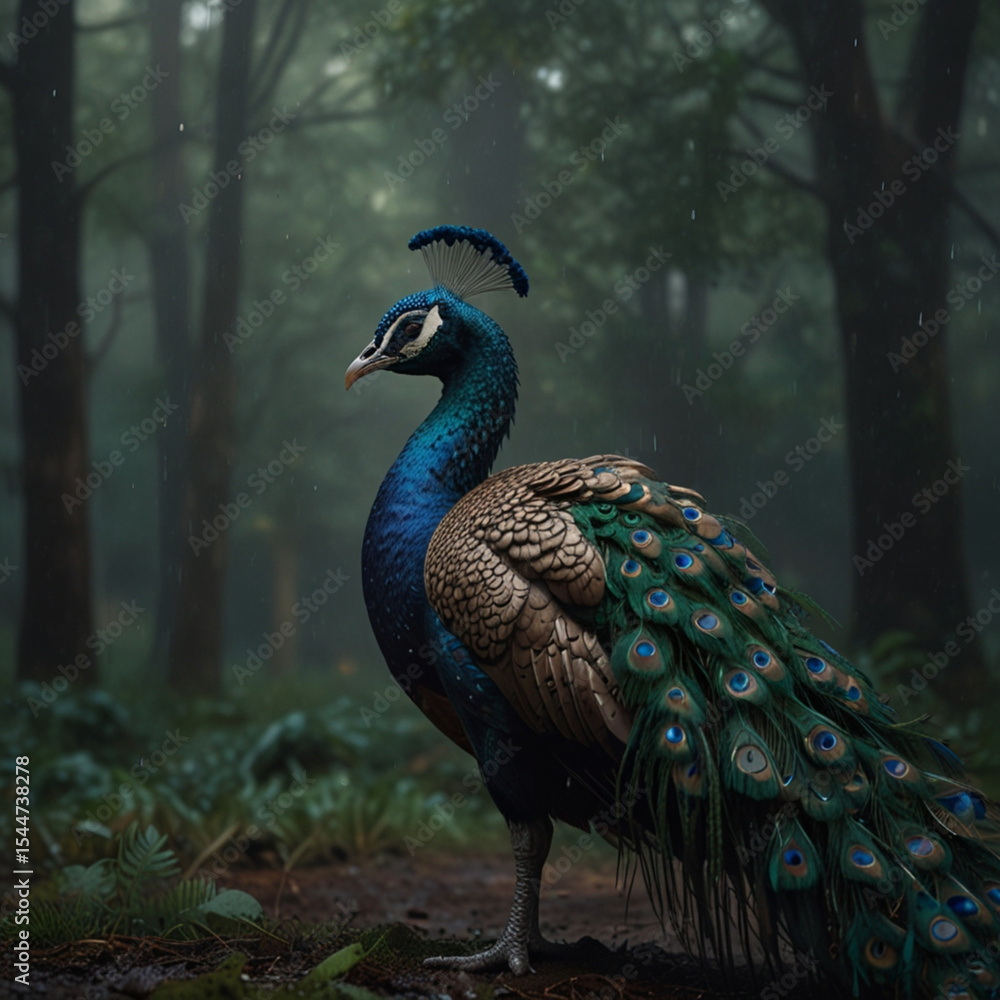 Obraz premium peacock with feathers