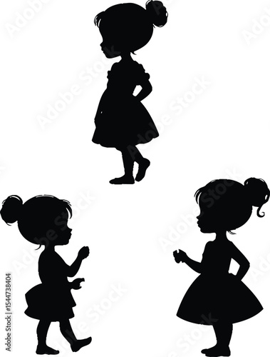 Illustration set boy and gril against a light beige background.
