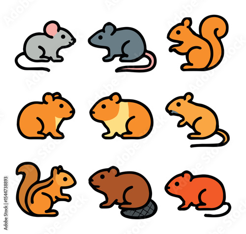 Vibrant Rodent Icons