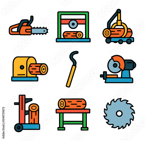 Sawmill Tool Icons