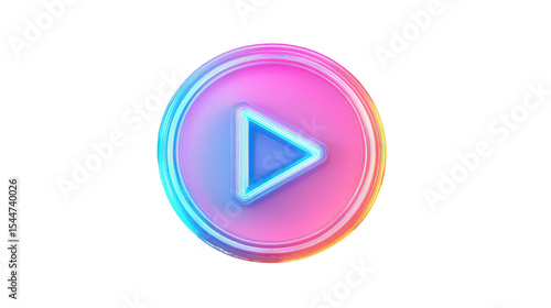 Circular play button icon vector with neon glow and web style, Transparent background, PNG file Free Download Circular play button icon vector with neon glow and web style, Transparent background, PNG file - GFXLoad