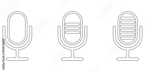 Microphone Icon Set for Audio and Podcasting- mic, mike, microphone, mic icon, microphone icon, mike icon.