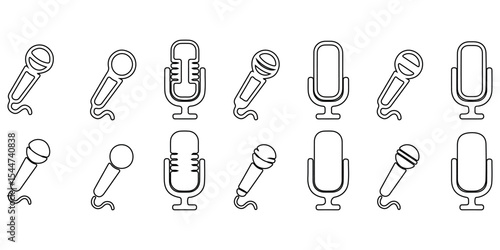 Microphone Icon Set for Audio and Podcasting- mic, mike, microphone, mic icon, microphone icon, mike icon.