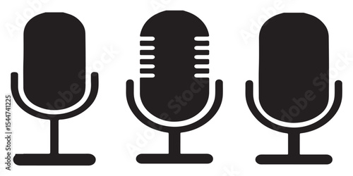 Microphone Icon Set for Audio and Podcasting- mic, mike, microphone, mic icon, microphone icon, mike icon.