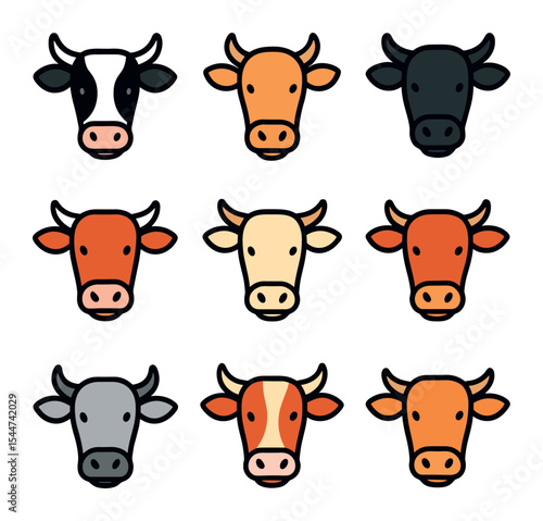 Cattle Breeds Icons
