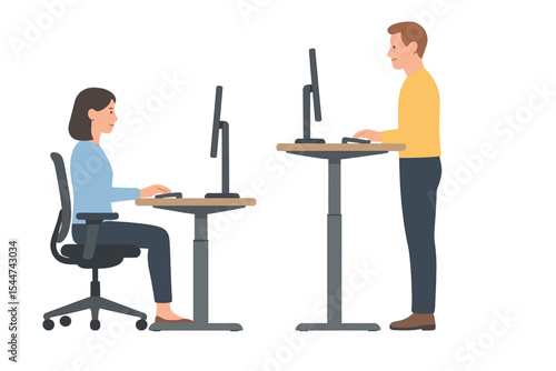 Height Adjustable and Standing Desks promote correct poses and ergonomics for healthy postures