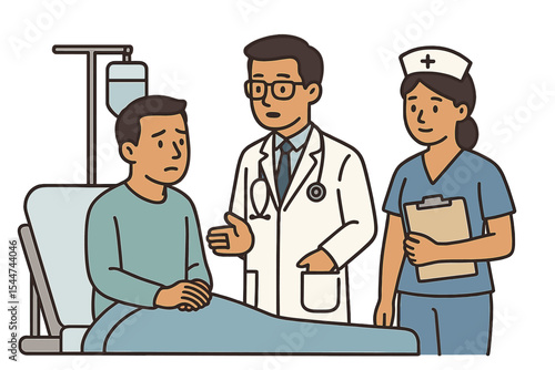 The medical staff at the hospital includes doctors, nurses, and psychiatrists who treat sick patients