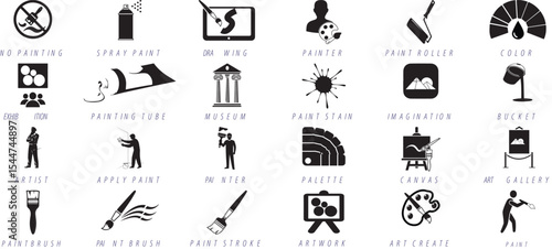  Art and Painting Icons and Illustrations