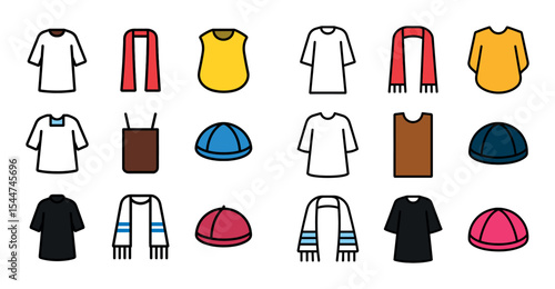 Colorful Religious Garments Icons