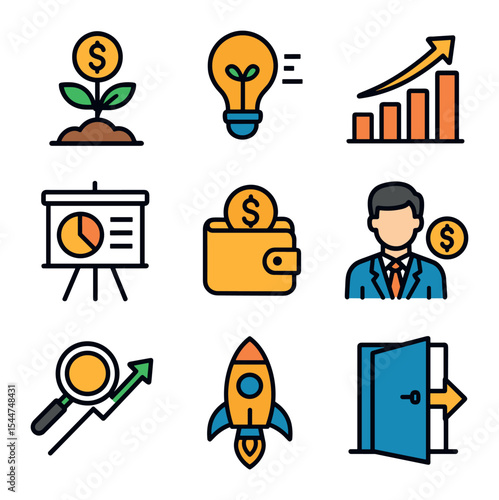 Startup Growth Icons