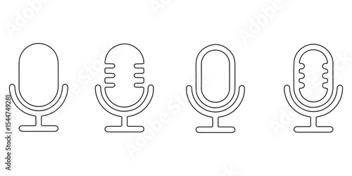 Microphone Icon Set for Audio and Podcasting- mic, mike, microphone, mic icon, microphone icon, mike icon.