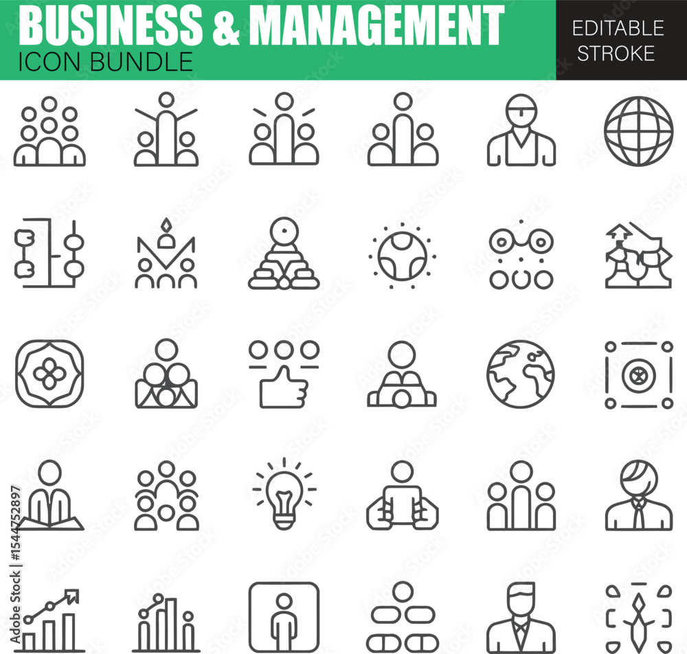 Modern Vector Icons for Business and Project Management Modern Vector Icons for Business and Project Management