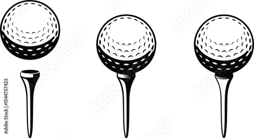 Golf Ball on Tee  High-Resolution Vector Graphics, Perfect for Sports Designs, Websites, and More