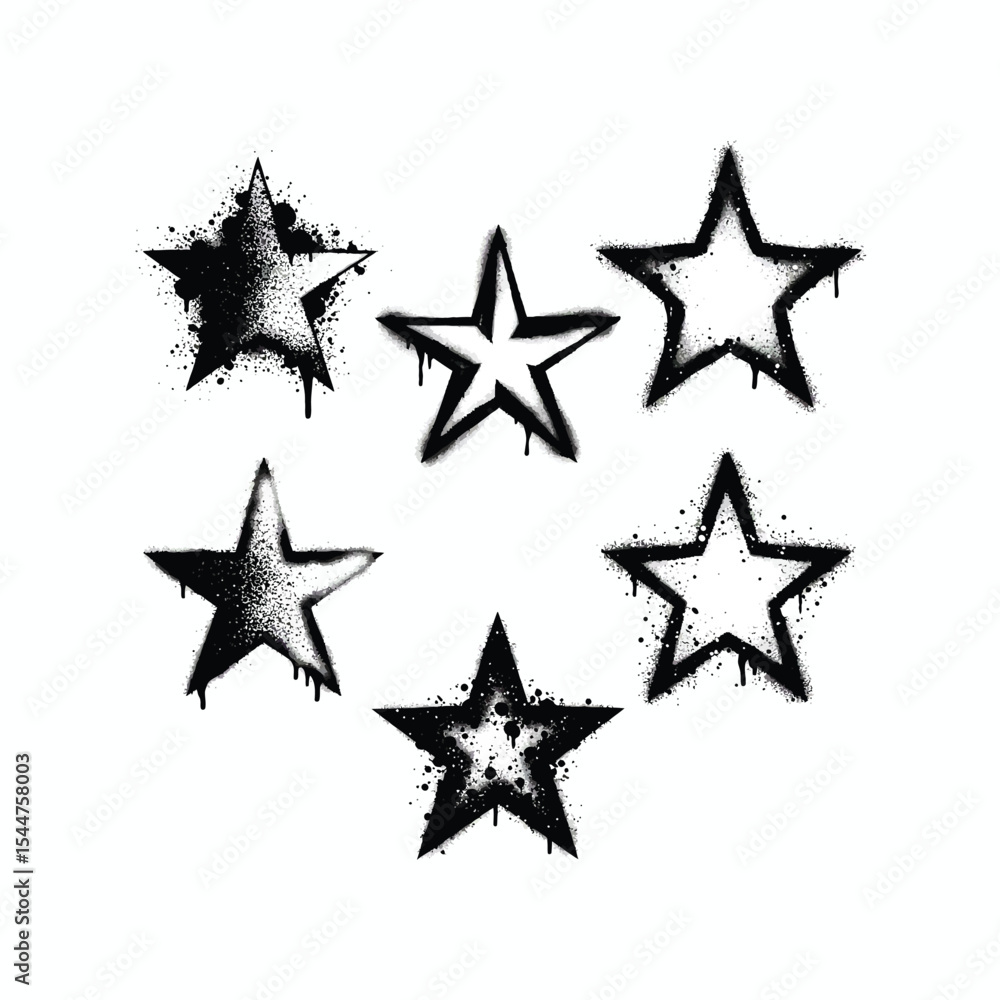 Obraz premium silver stars on white background
