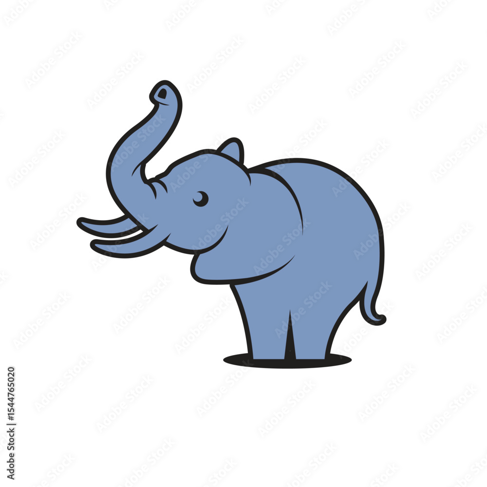 Obraz premium elephant abstract logo modern style