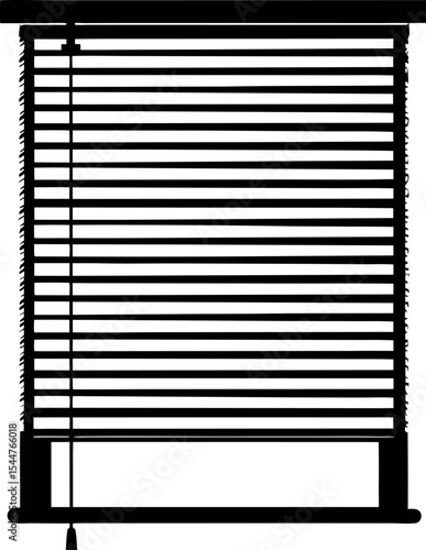 Venetian blinds providing privacy light control effectively Vector Silhouette