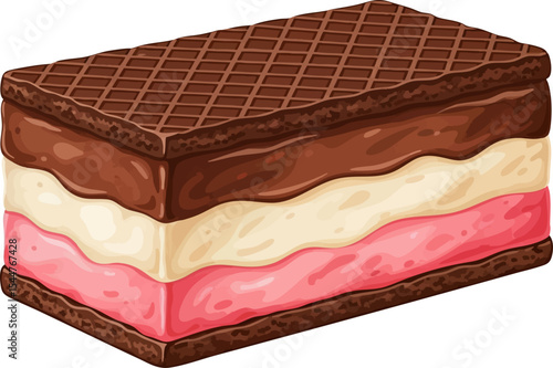 Neapolitan Ice Cream Sandwich