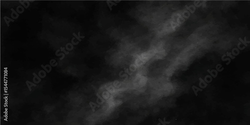 Abstract smoke and mist swirl on a dark background, creating a mysterious and textured effect with hints of color and light