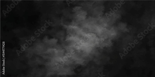 Abstract dark grunge background with smoky clouds and a hint of blue light