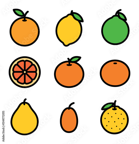 Citrus Fruit Icons