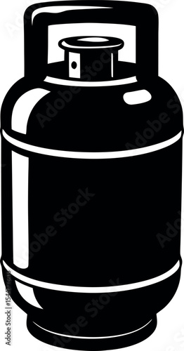 Silhouette illustration of a portable propane gas tank