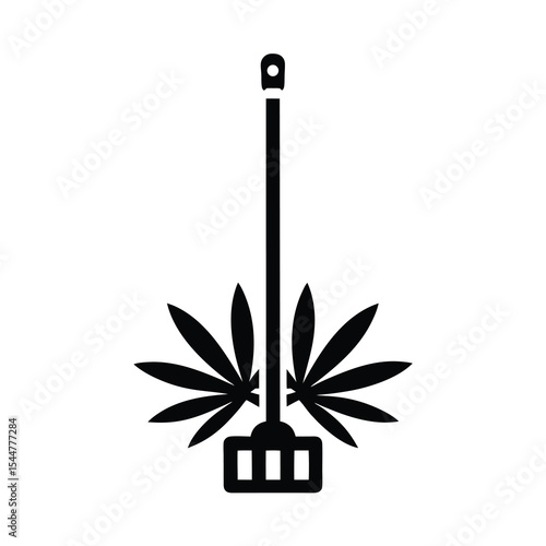 Cannabis Cultivation Tool Icon Black and White