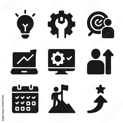 Online Growth Icons