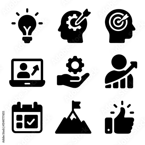 Online Growth Icons