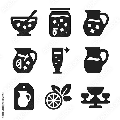 Party Beverage Icons