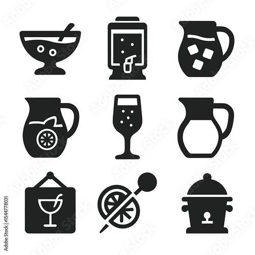 Party Beverage Icons