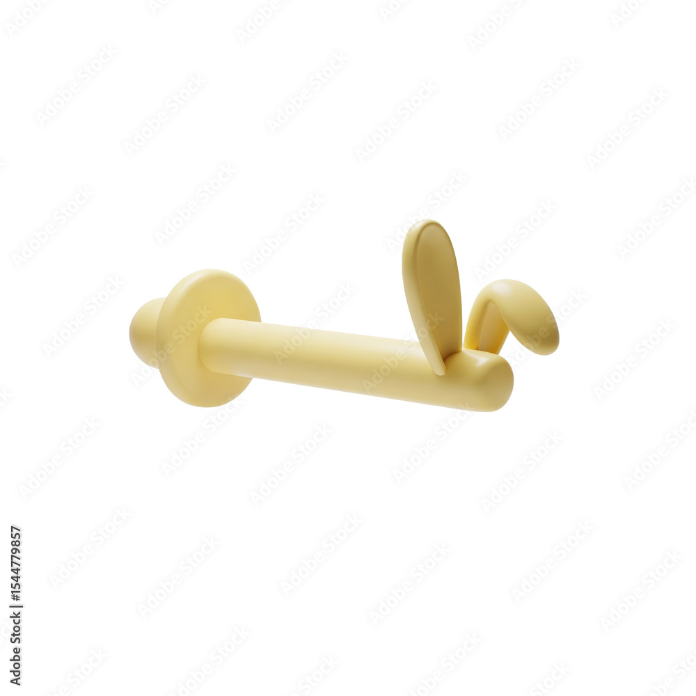 Pastel yellow bunny ear wall hook for nursery Pastel yellow bunny ear wall hook for nursery