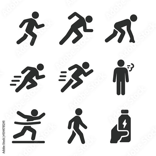 Sprint Workout Icons. 