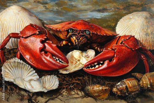 ultra HD image of delicious cooked sea food