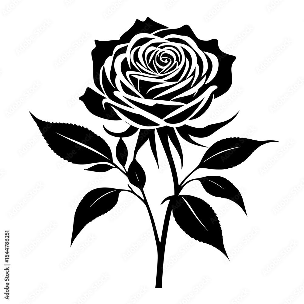 vector rose on a white background vector rose on a white background