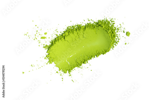powder of matcha isolate on white, high quality image
