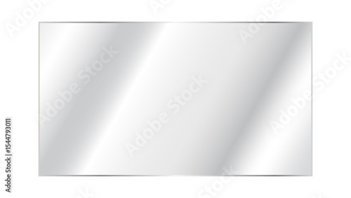Clear silver plate vector. Vector plastic effect to add depth and overlay.
