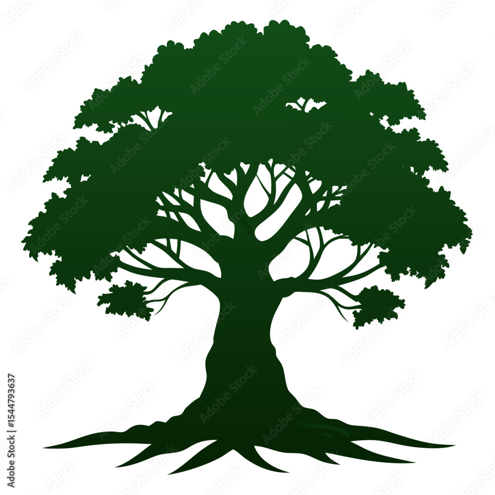 Obraz premium vector tree silhouette