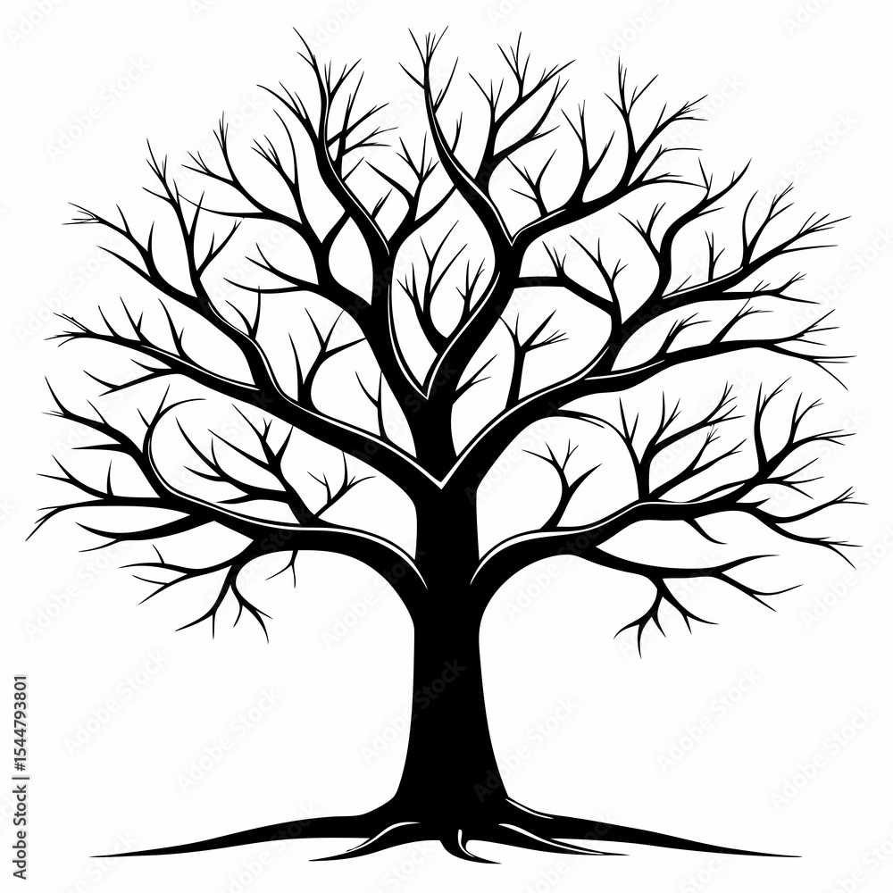Obraz premium tree silhouette vector