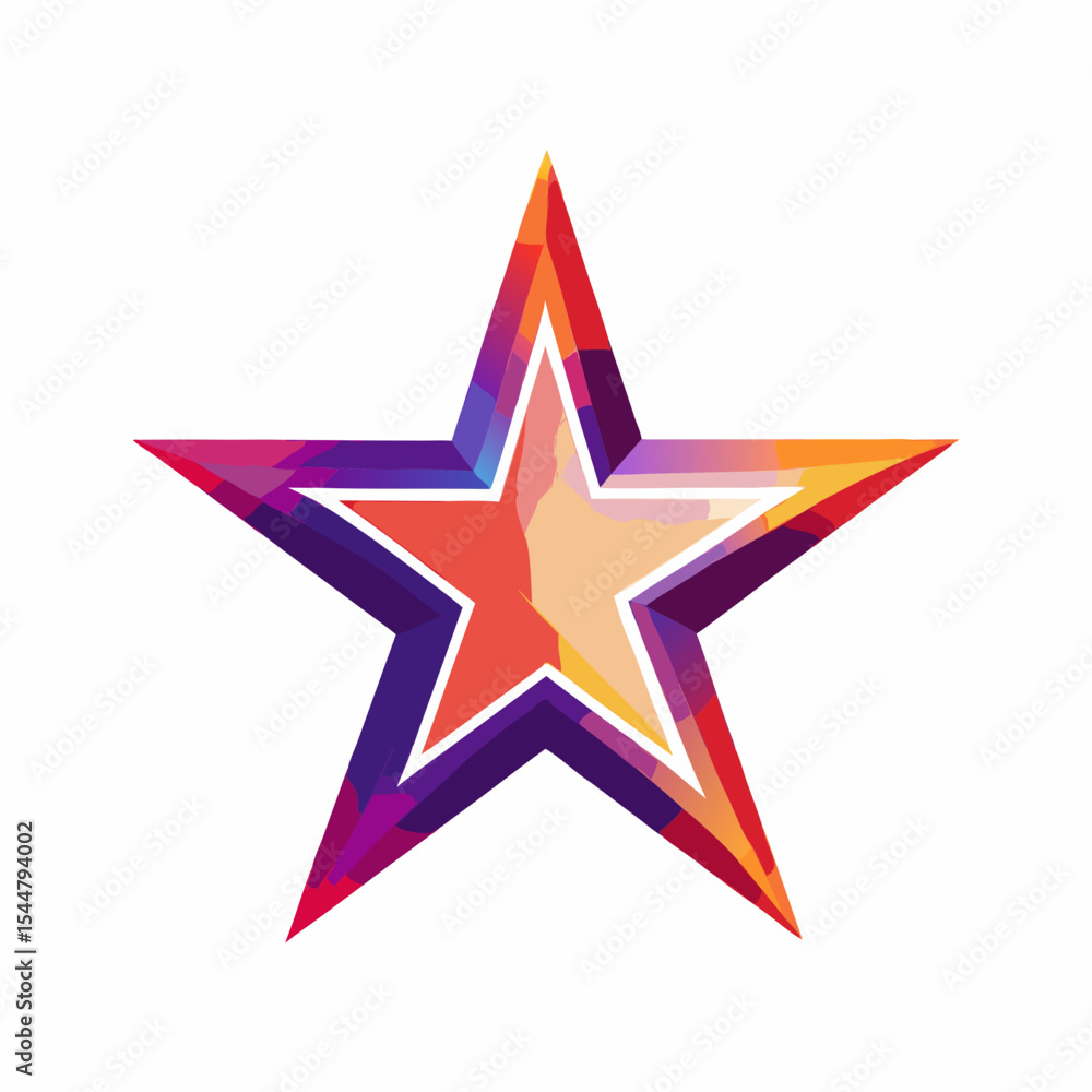 Obraz premium red star on a white background