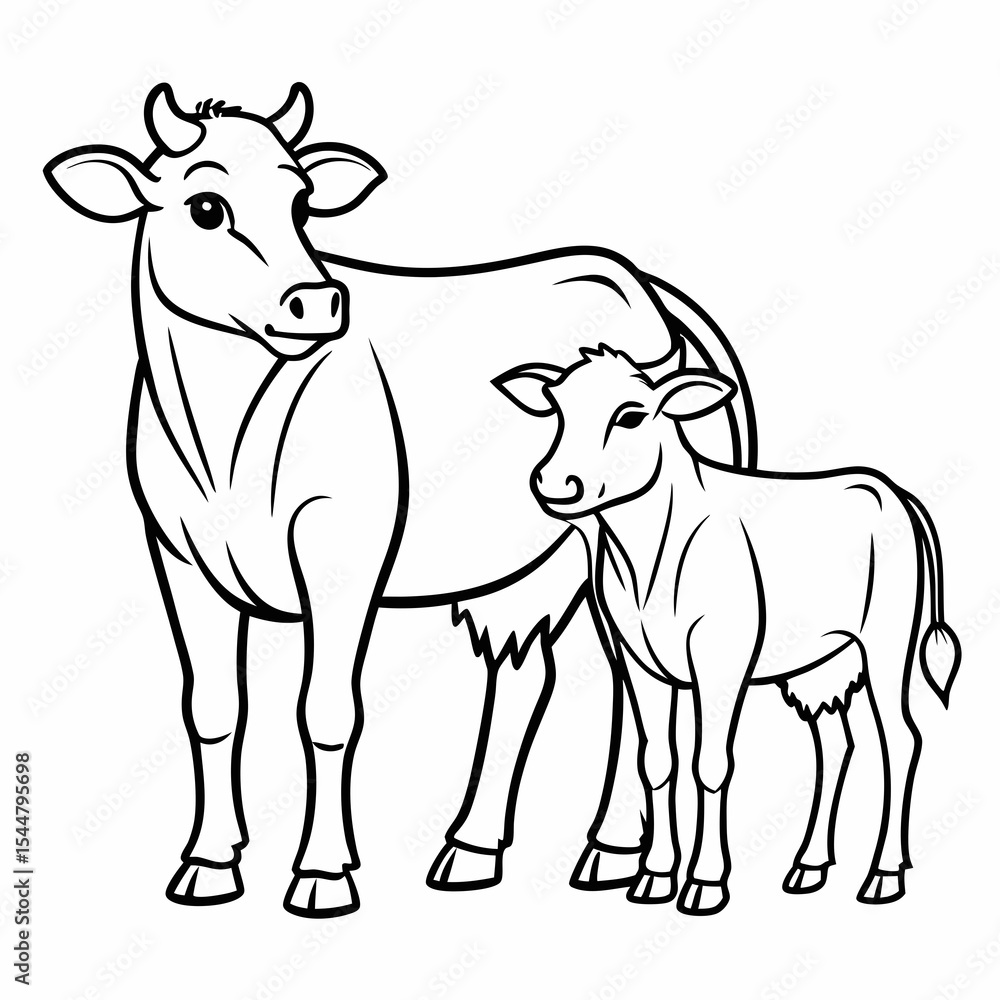 Fototapeta premium cow cartoon isolated on white