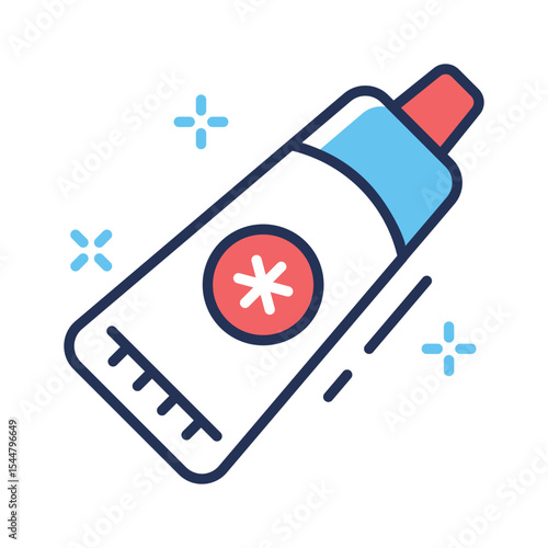 A captivating outline icon showing ointment tube