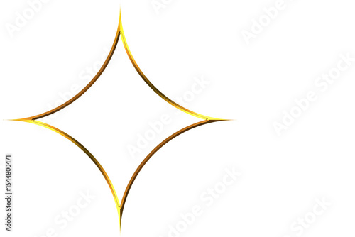 3d golden shape