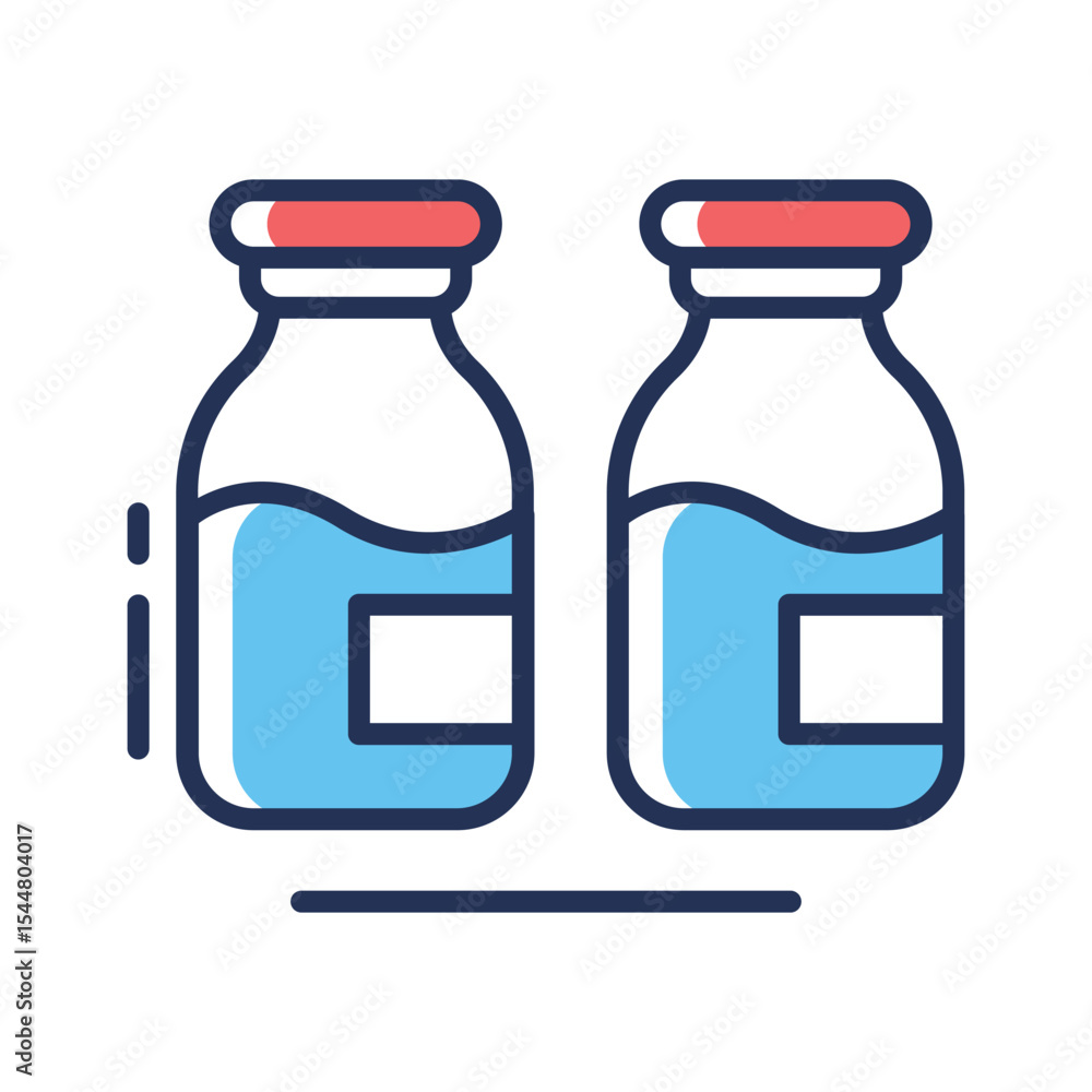 Obraz premium Grab this outline style icon of syrup bottles together